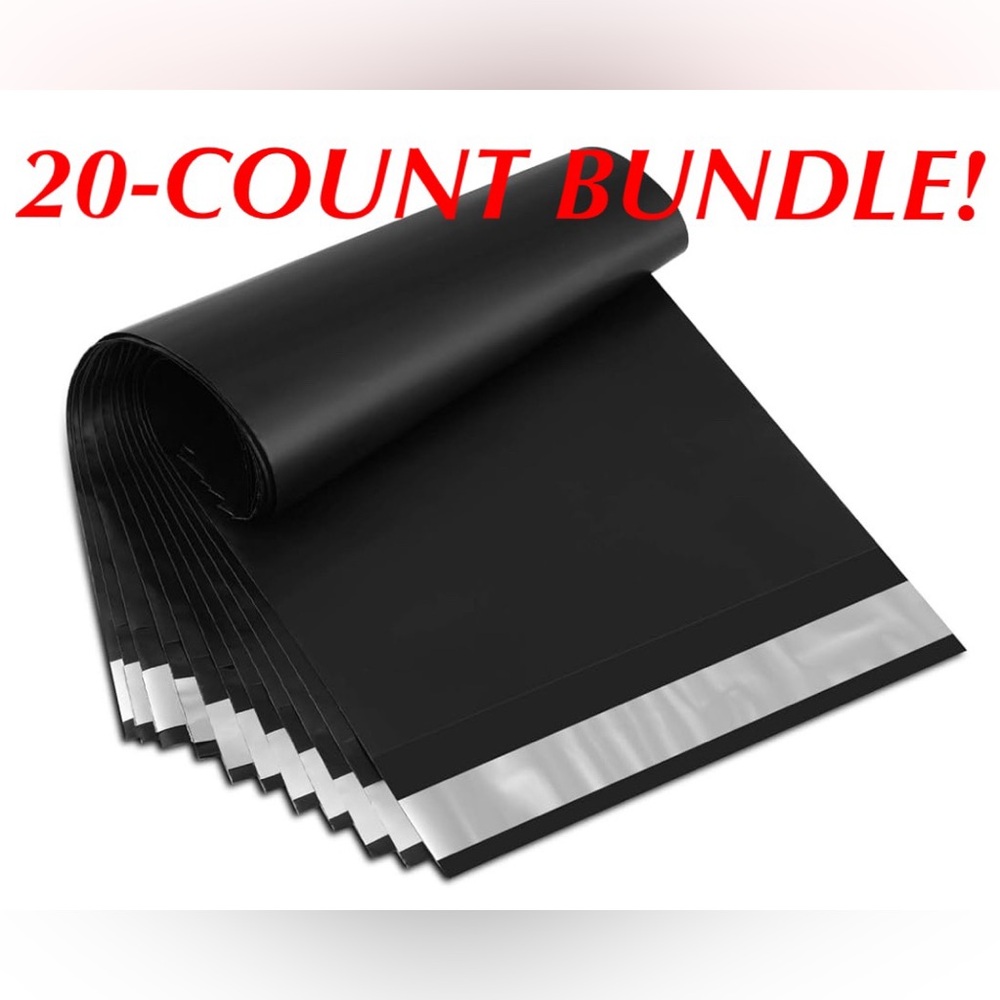 20-COUNT 9”x6” BLACK POLYMAILERS/NWT/SALE ITEM THEFT AND WEATHER PROTECTION!